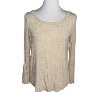 Elodie Beige Long Sleeve Top